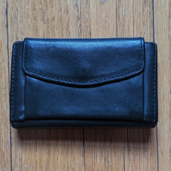 Petek Genuine Leather Men's Key Holder Wallet with Coin Purse - Black - Picture 3 of 5